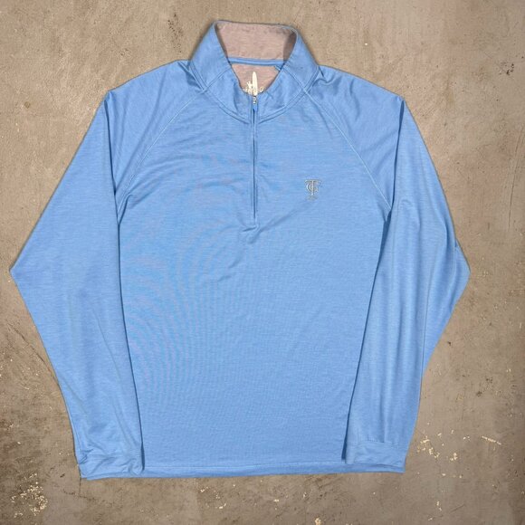 Johnnie-O Long Sleeve Golf 1/4 Zip Toronto Golf Club Stretchc Blue XL - Picture 2 of 7